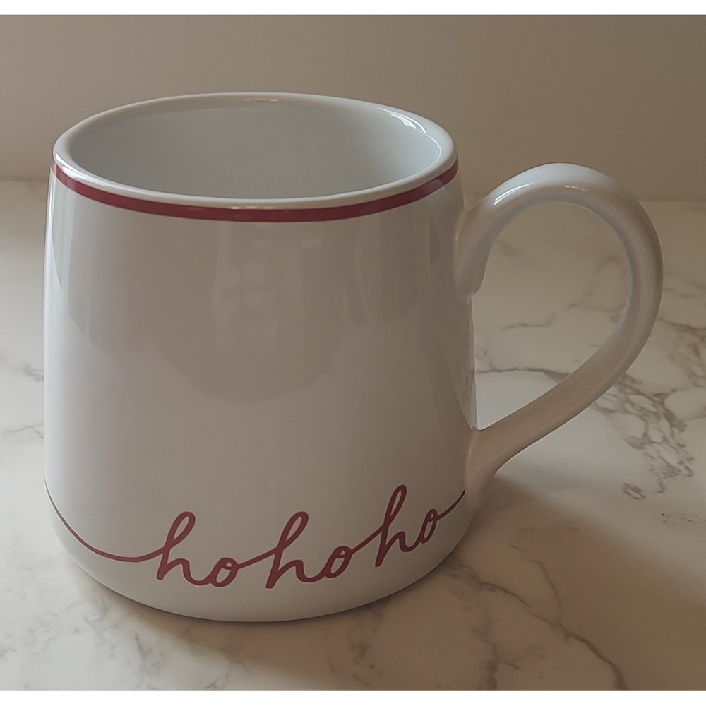 Pottery Barn Coffee Mug Tahoe Fair Isle Stoneware Ho Ho Ho S2